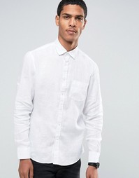 Celio Regular Fit Linen Shirt with Pocket - Белый