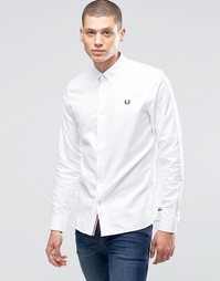 Белая оксфордская рубашка слим с логотипом Fred Perry - Белый