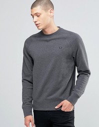 Графитовый меланжевый свитшот с рукавами реглан Fred Perry - Graph ml