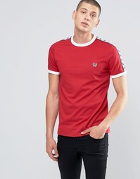 Футболка Fred Perry Ringer - Кроваво-красный