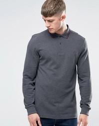 Меланжевая футболка‑поло с длинными рукавами Fred Perry - Graph ml