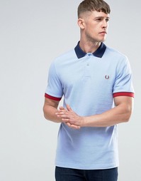 Футболка-поло с контрастной отделкой Fred Perry - Light smoke