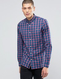 Рубашка в клеточку кроя слим Fred Perry - Кармин