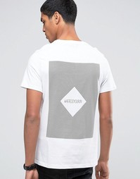 Celio Crew Neck T-shirt with Front and Back Print - Белый