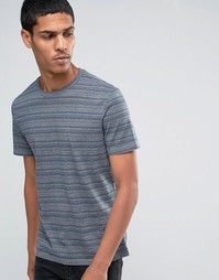 Celio Crew Neck T-shirt with Printed Stripe - Темно-синий