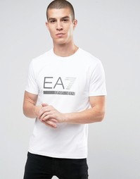 Белая футболка с логотипом Emporio Armani EA7 - Белый