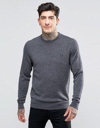 Серый меланжевый джемпер с круглым вырезом Fred Perry - Graph ml