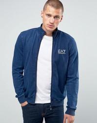 Трикотажная куртка на молнии Emporio Armani EA7 - Indigo - индиго