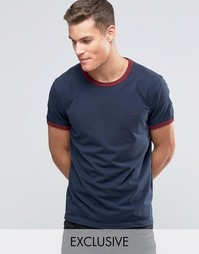 Темно-синяя футболка классического кроя Jack Wills Ringer