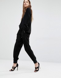 Спортивные штаны в замшевом стиле Religion Luxury - Jet black