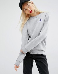 Свитшот с логотипом и круглым вырезом Le Coq Sportif - Серый