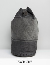 Окрашенный рюкзак в полоску Reclaimed Vintage - Черный