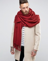 Бордовый тканый шарф ASOS - Burgundy