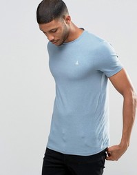 ASOS Muscle T-Shirt With Crew Neck And Logo In Light Blue - Citadel