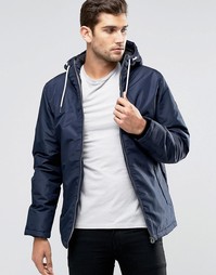 Парка с капюшоном и флисовой подкладкой Jack &amp; Jones - Темно-синий