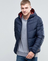 Дутая куртка с капюшоном Jack & Jones - Темно-синий
