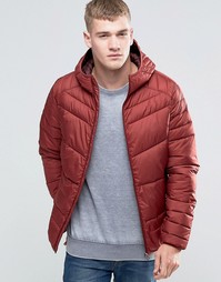 Дутая куртка с капюшоном Jack &amp; Jones - Burgundy