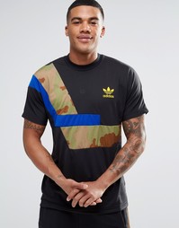 Футболка в стиле колор блок adidas Originals AY9263 - Черный
