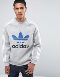 Adidas Trefoil Crew Neck Sweatshirt - Серый