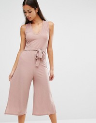 Missguided Belted Culotte Jumpsuit - Розовый