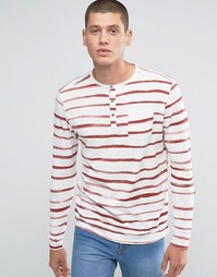 Футболка с воротником на пуговицах Jack and Jones Premium - Красный