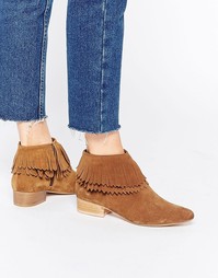Светло-коричневые ботинки с бахромой в стиле вестерн Faith Swift