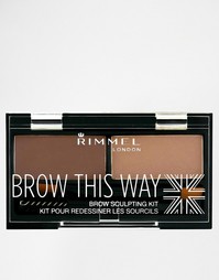 Набор для бровей Rimmel London Brow This Way - Коричневый