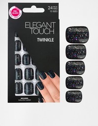Накладные ногти из гибкого пластика Elegant Touch - Черный