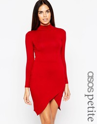 Асимметричное облегающее платье ASOS PETITE - Черный