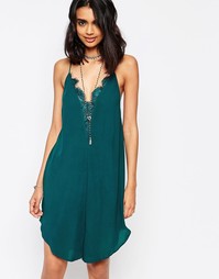 Платье Free People Parisian Night - Зеленый
