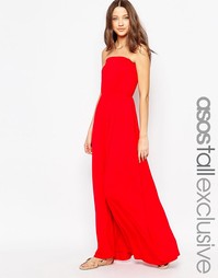 Платье-бандо макси ASOS TALL - Красный