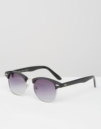 Черные солнцезащитные ретро‑очки с дымчатыми стеклами 7X - Черный