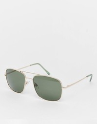 Квадратные золотистые солнцезащитные очки AJ Morgan - Золотой