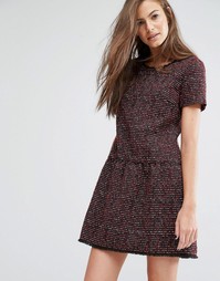 BOSS Orange By Hugo Boss Akarli Boucle Tweed Look Short Sleeve Dress - Красный