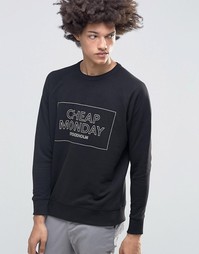 Черный свитшот с логотипом Cheap Monday Rules - Черный