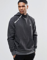 Худи с диагональной молнией с логотипом G-Star - Черный