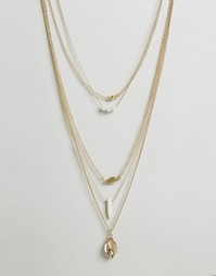 Ashiana Multi Layered Festival Necklace - Серебряный