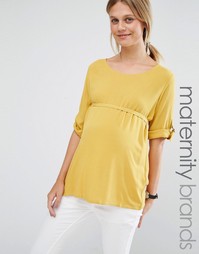 Тканый топ с D-образным кольцом Mamalicious - Желтый Mama.Licious