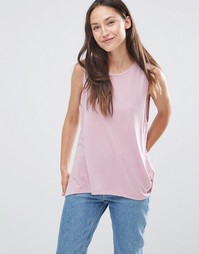 Лиловый свободный топ Selected Denni - Серый