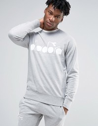 Свитшот с большим логотипом Diadora - Серый