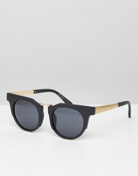 AJ Morgan Round Sunglasses With Chunky Frame - Черный
