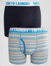 Набор из 2 боксеров-брифов в полоску Tokyo Laundry - Синий