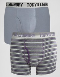 Набор из 2 боксеров-брифов в полоску Tokyo Laundry - Темно-синий