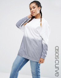 Oversize-свитшот с эффектом деграде ASOS CURVE - Мульти