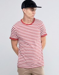 Футболка в полоску Selected - Красный