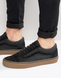 Черные кеды на каучуковой подошве Vans Old Skool VA2XS6JYD - Черный
