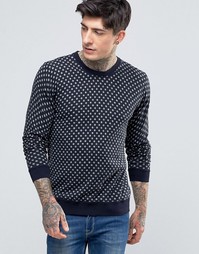 Scotch &amp; Soda Jumper With Spot In Crew Neck Cotton In Navy - Темно-синий