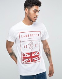 Футболка с британским флагом Lambretta - Белый