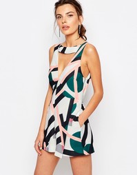 Ромпер с принтом C/meo Collective All Cried Out - Мульти