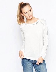 Футболка с рукавами реглан и кружевными вставками Daisy Street - Кремовый